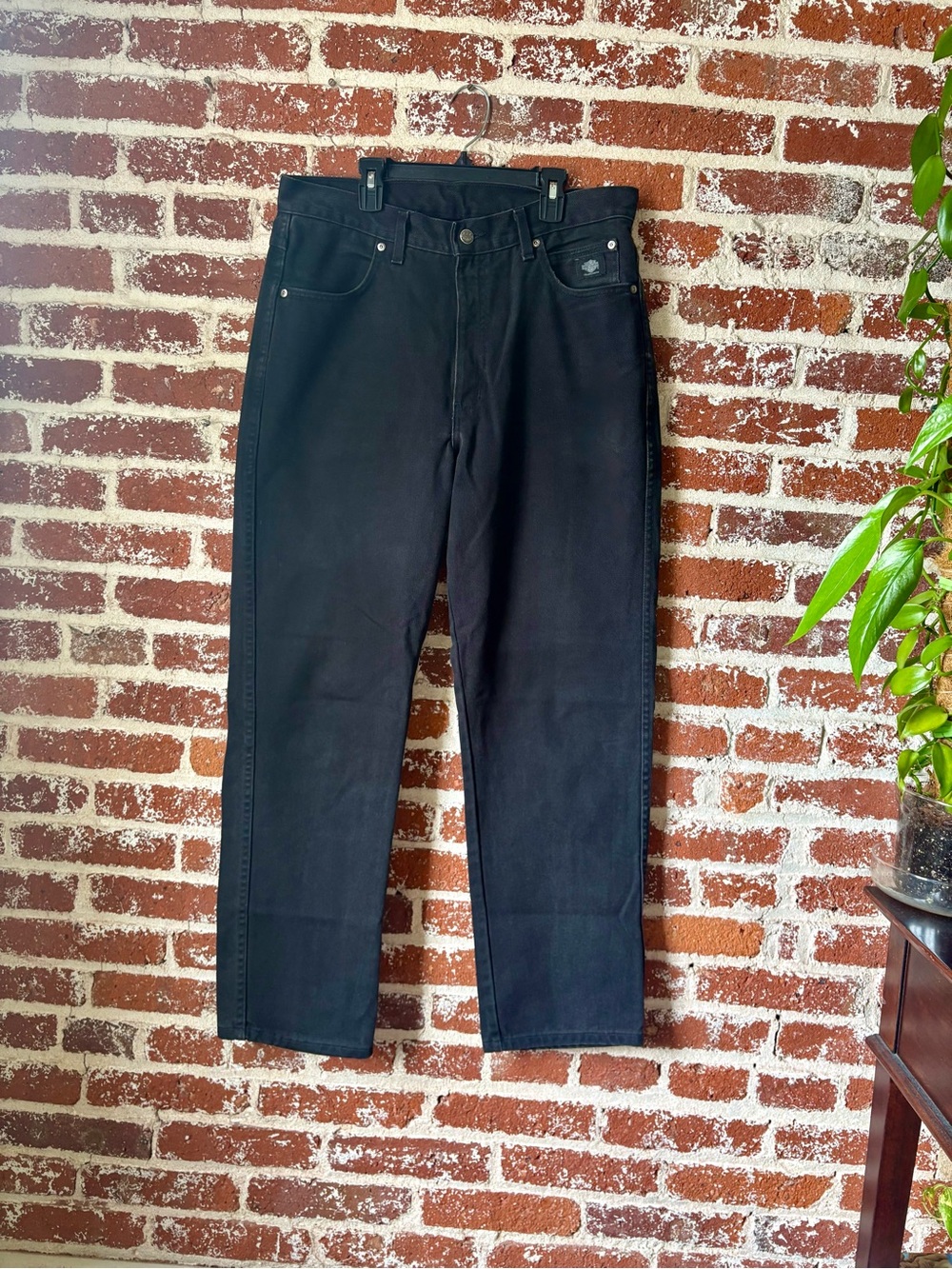 Y2K 2001 Harley Davidson Black Denim Jeans | 34x30